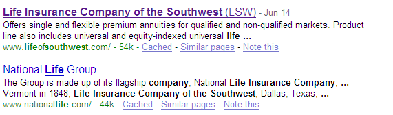 Life Insurance Company of the Southwest