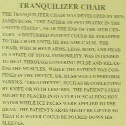 Tranquilizer Chair
