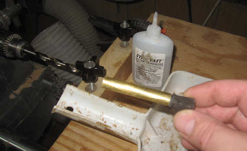 Gluing the brass