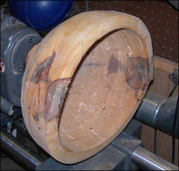 Bowl 2 Mounted on the Lathe